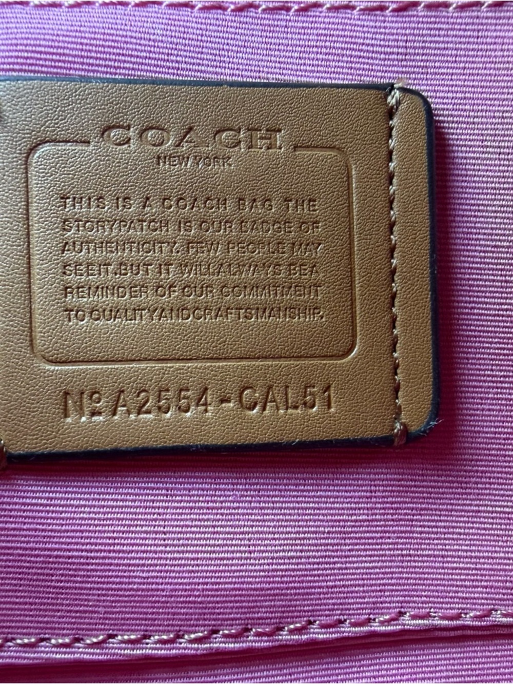 Coach Pink Signature Shoulder Bag with Bow & Pearl Charm - Picture 9 of 9